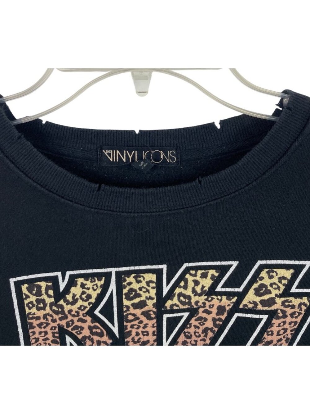 The Vinyl Icons Kiss Alive II 1977 World Tour Black Graphic Sweatshirt Womens M - Picture 4 of 8